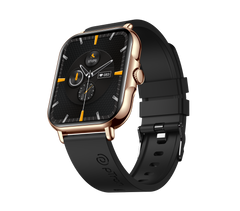 pTron Reflect Callz Smartwatch with Bluetooth Calling, 4.6 cm Full Touch Display, 600 NITS, Digital Crown, 100+ Watch Faces, HR, SpO2, Sports Mode, 5 Days Battery Life & IP68 (Gold)