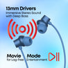 pTron Tangent Eon in Ear Bluetooth 5.3 Wireless Headphones, 45H Playtime, HD Mic & Trutalk AI-ENC Calls, Movie/Music Modes, Dual Device Pairing & Type-C Fast Charging & IPX5 (Blue)