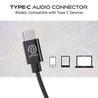pTron Boom Play X1 In-Ear Type C Wired Headphones with Mic, 13mm Driver for Immersive Audio, 1.2m Fish Scale Style Tangle-free Cable, In-line Control, Metal Buds, Snug-fit & Wide Compatibility (Black)