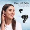 pTron Bassbuds Joy in-Ear Wireless Earbuds, Immersive Sound, 32Hrs Playtime, Clear Calls TWS Earbuds, Bluetooth V5.1 Headphone, Type-C Fast Charging, Voice Assist & IPX4 Water Resistant (Black)
