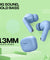 pTron Bassbuds Air In-Ear TWS Earbuds with 13mm Driver for Immersive Sound, 32Hrs Playtime, Clear Calls, Bluetooth V5.1, Touch Control, TypeC Fast Charging, Voice Assist & IPX4 Water Resistant (Blue Matt)