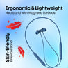 pTron Tangent Eon in Ear Bluetooth 5.3 Wireless Headphones, 45H Playtime, HD Mic & Trutalk AI-ENC Calls, Movie/Music Modes, Dual Device Pairing & Type-C Fast Charging & IPX5 (Blue)