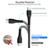 pTron Solero Braid 60W Fast Charging Type C 1.5m USB Cable for VOOC/Super VOOC/Dash/Warp/QC3.0/QC2.0 Smartphones & Other Type-C Devices, Unbreakable Nylon Braid & 480Mbps Data Sync Speed (Black)