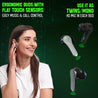 pTron Bassbuds Rush In-Ear TWS Earbuds with Mic, Gaming 40ms Low Latency, TruTalk AI-ENC Calls, 35H Playtime, Bluetooth 5.3 Headphones, Voice Assist, Type-Fast Charge & IPX4 Water Resistant (Bold Black)