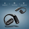 pTron Zenbuds Evo X2 Pro Open Ear Wireless Earbuds, SafeBeats Design, 4 QuadPro Mics with ENC Calls, 60H Playtime, Wraparound Audio, BT5.3 Headphones, Touch Control & Type C Fast Charging (Jet Black)