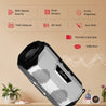 pTron Fusion Rock 16W Portable Bluetooth 5.0 Speaker with Dual Drivers, 6Hrs Playtime, Speaker for Phone/Laptop/Tablets, Aux/TF Card/USB Drive Playback & TWS Function (Silver/Black)