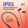 pTron Tangent Flex Bluetooth 5.3 Wireless In Ear Headphone with Mic, 38H Playtime, 13mm Driver, Dual Device Pairing Wireless Neckband, Type-C Charge, Magnetic Buds & IPX5 Water Resistant (Bold Blue)