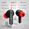 pTron Bassbuds Joy in-Ear Wireless Earbuds, Immersive Sound, 32Hrs Playtime, Clear Calls TWS Earbuds, Bluetooth V5.1 Headphone, Type-C Fast Charging, Voice Assist & IPX4 Water Resistant (Black & Red)