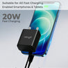 pTron Volta FC12 20W QC3.0 Smart USB Charger with 1m iOS USB Cable, Made in India, Auto-detect Technology, Multi-Layer Protection Travel Adapter, Fast Charging Power Adaptor for iOS Devices (Black)