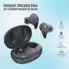 pTron Bassbuds Verse ENC Bluetooth 5.3 Wireless Headphones, 40Hrs Total Playtime, Movie Mode & Deep Bass, Low Latency in-Ear TWS Earbuds, Stereo Calls, Smooth Touch Control & Type-C Charging (Grey)