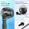 pTron Bassbuds Tunes 5.1 Bluetooth Truly Wireless in Ear Earbuds with Mic 25Hrs Playtime, 13Mm Dynamic Driver, Immersive Audio, Touch Control, Voice Assistance, Ipx4 & Type-C Charging (Black)