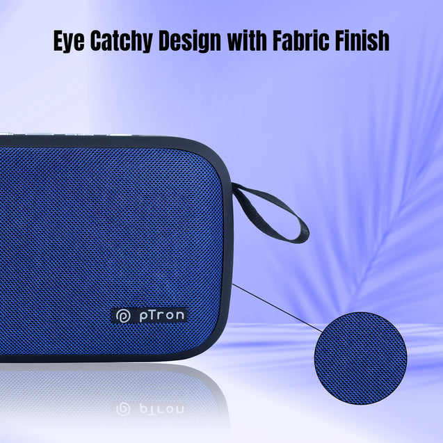 pTron Sonor Evo 5W Mini Bluetooth Speaker with 6Hrs Playtime, Immersive Sound, 40mm Driver, Bluetooth v5.1 with Strong Connectivity, Portable Design, Integrated Music & Call Control (Blue)