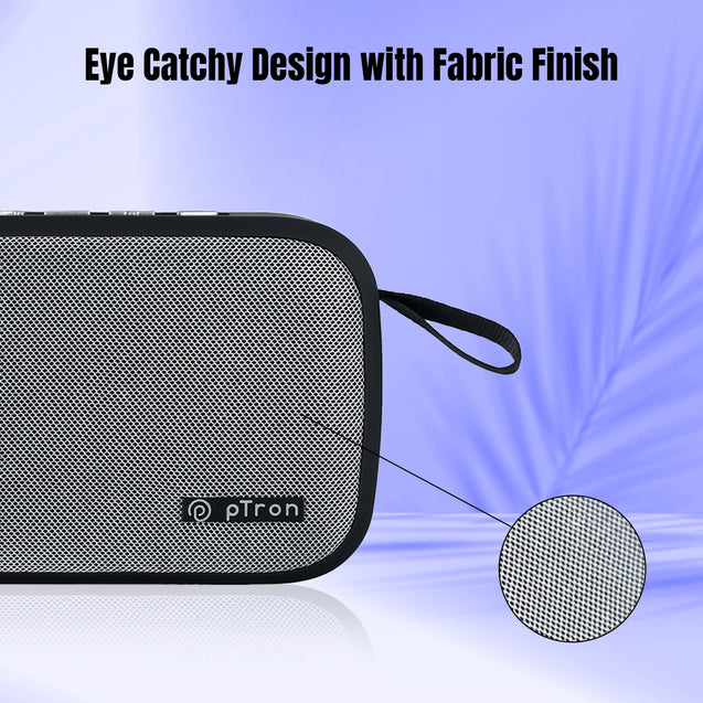 pTron Sonor Evo 5W Mini Bluetooth Speaker with 6Hrs Playtime, Immersive Sound, 40mm Driver, Bluetooth v5.1 with Strong Connectivity, Portable Design, Integrated Music & Call Control (Black)