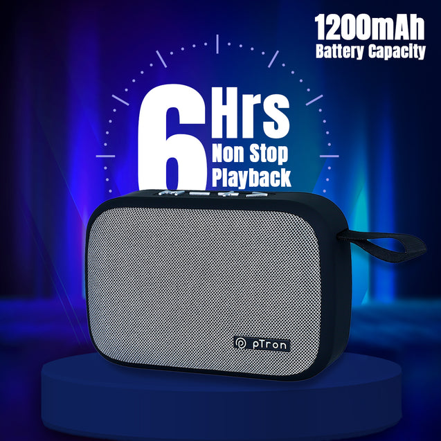 pTron Sonor Evo 5W Mini Bluetooth Speaker with 6Hrs Playtime, Immersive Sound, 40mm Driver, Bluetooth v5.1 with Strong Connectivity, Portable Design, Integrated Music & Call Control (Black)