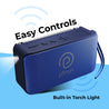pTron Musicbot Groove Mini Bluetooth Speaker, 10W Immersive Sound, 6H Playtime, FM Radio, Multi-Playback Modes-BT5.1/TF Card/Aux-in, Metal Grill & Type-C Charging (Blue)