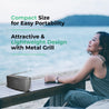 pTron Musicbot Groove Mini Bluetooth Speaker, 10W Immersive Sound, 6H Playtime, FM Radio, Multi-Playback Modes-BT5.1/TF Card/Aux-in, Metal Grill & Type-C Charging (Grey)