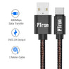 pTron Indigo Type-C USB Cable, 2.1A Fast Charging Denim Cable & 1-Meter Long USB Cable - (Black)