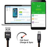 pTron Indigo Type-C USB Cable, 2.1A Fast Charging Denim Cable & 1-Meter Long USB Cable - (Black)