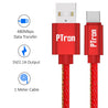 pTron Indigo Type-C USB Cable, 2.1A Fast Charging Denim Cable & 1-Meter Long USB Cable - (Red)