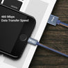 pTron Indigo Type-C USB Cable, 2.1A Fast Charging Denim Cable & 1-Meter Long USB Cable - (Blue)