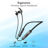 pTron Bluetooth Wireless in Ear Earphones with Mic, 18Hrs Playback, Type-C Fast Charging, Bluetooth 5.0, Deep Bass, Tangent Plus V2, Snug-Fit, Voice Assistance, with mic (Black & Grey)