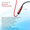 pTron Bluetooth Wireless in Ear Earphones with Mic, 18Hrs Playback, Type-C Fast Charging, Bluetooth 5.0, Deep Bass, Tangent Plus V2, Snug-Fit, Voice Assistance, with mic (Black & Red)