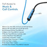 pTron Bluetooth Wireless in Ear Earphones with Mic, 18Hrs Playback, Type-C Fast Charging, Bluetooth 5.0, Deep Bass, Tangent Plus V2, Snug-Fit, Voice Assistance, with mic (Black & Blue)