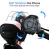 pTron Mount ST2W Universal Phone Holder Stand with 360° Rotating Handlebar, Secure & Sturdy, Anti-Shake & Stable Cradle Clamp, Easy Install for Maps & GPS Navigation (Black)