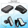 pTron Shock & Dustproof Handlebar Mount ST2B Waterproof Zip Pouch Mobile Phone Holder Case with Touch Screen, 360° Rotation for Bike/Cycle (Black)