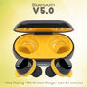 pTron Bassbuds Evo Bluetooth Truly Wireless in Ear Earbuds with mic (Black & Yellow)