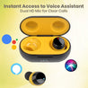 pTron Bassbuds Evo Bluetooth Truly Wireless in Ear Earbuds with mic (Black & Yellow)