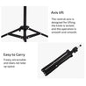 pTron Tabletop Glam Elite Portable 82" Long Stand, Adjustable Mobile Holder, 5Kg Load Capacity, Standard 1/4" Thread, Universal Aluminium Stand for Smartphones (Black)