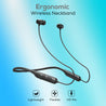 pTron InTunes Elite Bluetooth 5.0 Wireless Headphones with 14Hrs Playtime, Deep Bass, Snug-Fit Wireless Neckband, HD Mic, Passive Noise Cancellation, IPX4 Water Resistant & Voice Assistance (Black)