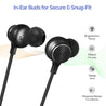 pTron Tangent Duo Bluetooth 5.2 Wireless in-Ear Earphones with Mic,Magnetic Earbuds (Black/Blue)