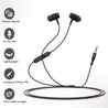 pTron Pride Indie in-Ear Wired Earphones with Mic, Stereo Sound, 10mm Drivers, Snug-fit Design, Passive Noise Cancellation, in-line Controls, Universal 3.5mm Aux & 1.2m Tange-Free Cable (Black)