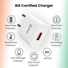pTron Volta 12W Single Port USB Fast Charger, BIS Certified, Made in India Wall Charger Adapter, Universal Compatibility (Cable Not Included, White)