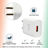 pTron Volta 12W Single Port USB Fast Charger, BIS Certified, Made in India Wall Charger Adapter, Universal Compatibility (Cable Not Included, White)