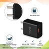pTron Volta 12W Single Port USB Fast Charger, BIS Certified, Made in India Wall Charger Adapter, Universal Compatibility (Cable Not Included, Black)