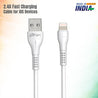 pTron Solero i241 1meter 2.4A Lighting to USB Fast Charging Data & Sync USB Cable Compatible for iPhone/iPad, Made in India Durable & Tangle-Free Charging Cable (White)