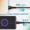 pTron Solero i241 1meter 2.4A Lighting to USB Fast Charging Data & Sync USB Cable Compatible for iPhone/iPad, Made in India Durable & Tangle-Free Charging Cable (Black)