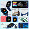 pTron Force X12N Bluetooth Calling Smartwatch, 1.85" Full Touch Display, Heart Rate Check, SpO2, Watch Faces, Voice Assistance, Inbuilt Games, 5 Days Battery & IP68 Waterproof (Blue)