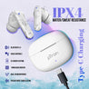 pTron Bassbuds Air In-Ear TWS Earbuds with 13mm Driver for Immersive Sound, 32Hrs Playtime, Clear Calls, Bluetooth V5.1, Touch Control, TypeC Fast Charging, Voice Assist & IPX4 Water Resistant (White)