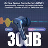 pTron Zenbuds Pro1 Max ANC Earbuds, 30dB Active Noise Cancellation, 80Hrs Playtime, Quad Mic ENC Calls, Deep Bass Drivers, BT5.3 In-Ear Wireless Headphones & Type-C Fast Charging (Blue)