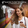 pTron Zenbuds Pro1 Max ANC Earbuds with 30dB Active Noise Cancellation, 80Hrs Playtime, Quad Mic ENC Calls, 13mm Deep Bass Drivers, Bluetooth 5.3 Wireless Headphones, Type-C Fast Charging & IPX5 Water Resistant (White)