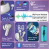 pTron Zenbuds Pro1 Max ANC Earbuds with 30dB Active Noise Cancellation, 80Hrs Playtime, Quad Mic ENC Calls, 13mm Deep Bass Drivers, Bluetooth 5.3 Wireless Headphones, Type-C Fast Charging & IPX5 Water Resistant (White)