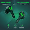 pTron Bassbuds Jade Truly Wireless Earbuds, 40ms Gaming Low Latency TWS, Stereo Calls, 40Hrs Playtime, Punchy Bass, in-Ear Bluetooth Headphones, Fast Type-C Charging & IPX4 Waterproof (Green)