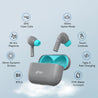 pTron Bassbuds Neo TWS Earbuds with HD Mic (Grey)
