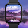 pTron Force X10S Smartwatch with Bluetooth Calling, 1.85" Full Touch Display, 600 NITS Brightness, HR, SpO2, Watch Faces, Voice Assistant, 5days Battery Life & IP68 Waterproof (Black)