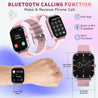 pTron Force X10S Smartwatch with Bluetooth Calling, 1.85" Full Touch Display, 600 NITS Brightness, HR, SpO2, Watch Faces, Voice Assistant, 5 days Battery Life & IP68 Waterproof (Pink)