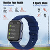 pTron Force X10S Smartwatch with Bluetooth Calling, 1.85" Full Touch Display, 600 NITS Brightness, HR, SpO2, Watch Faces, Voice Assistant, 5 days Battery Life & IP68 Waterproof (Blue)
